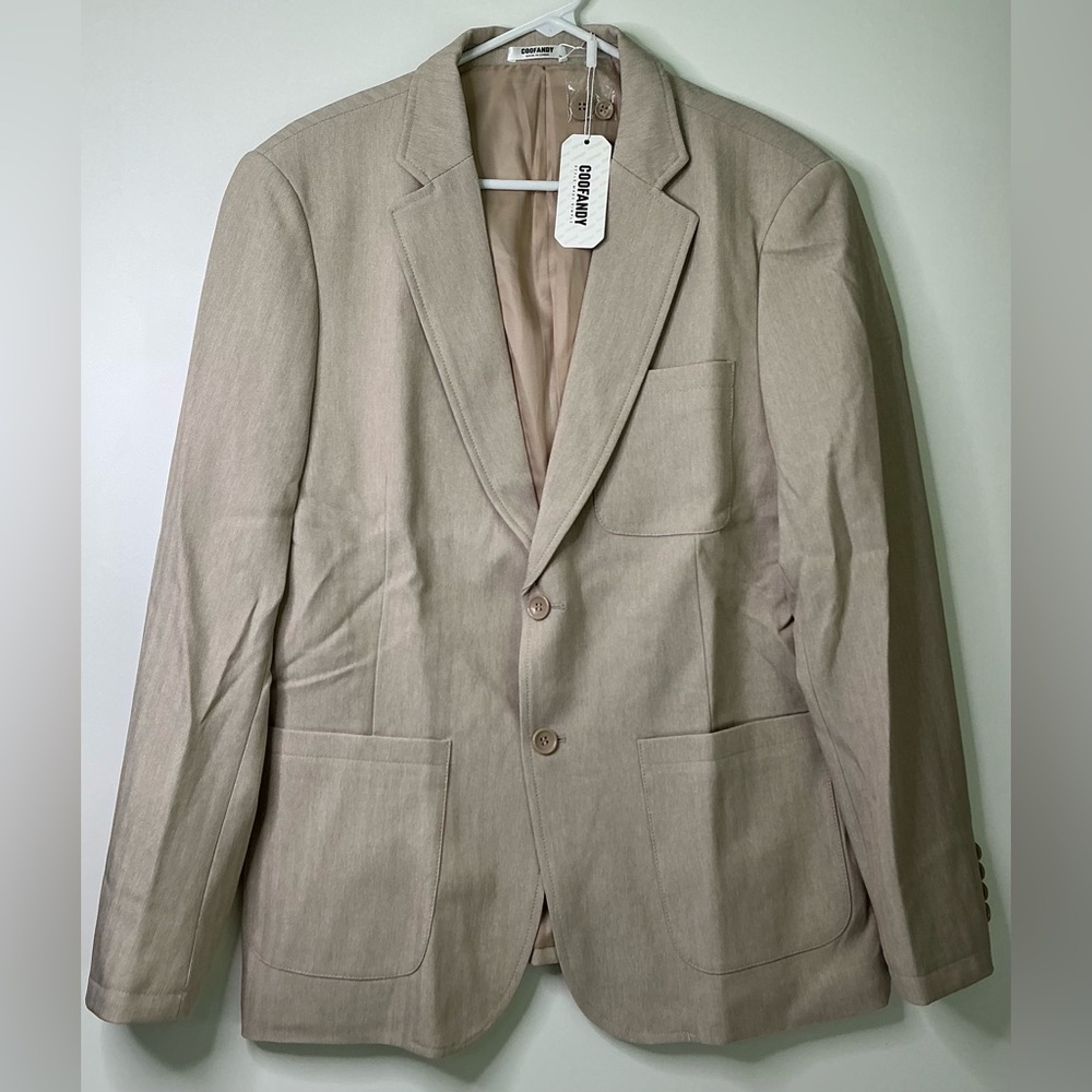 COOFANDY Mens Casual Blazer Sport Coat Lightweight Two Button Suit Jacket M New